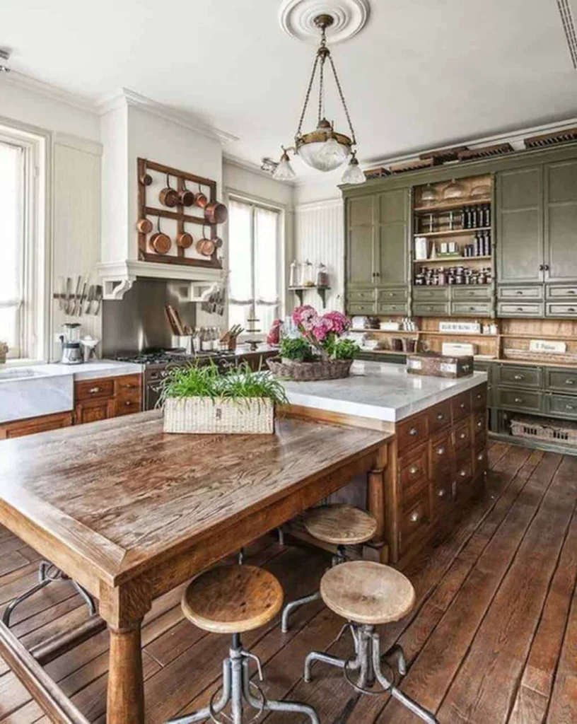 rustic kitchen island