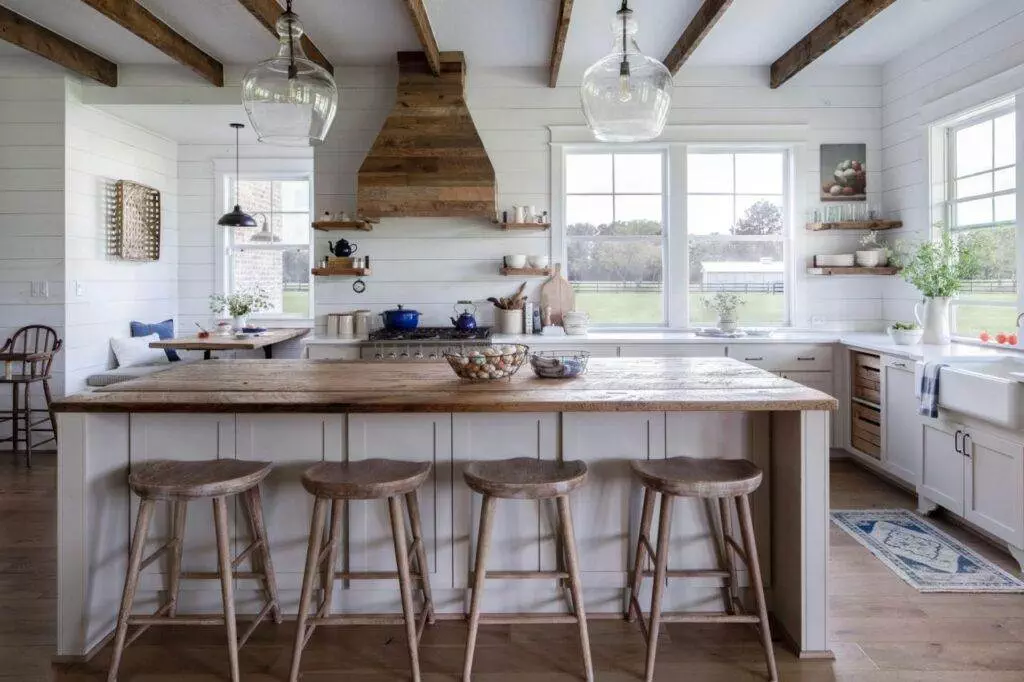 rustic kitchen island