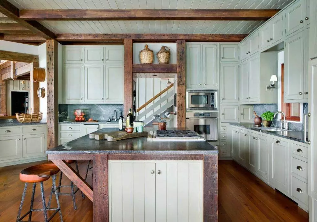 rustic kitchen island