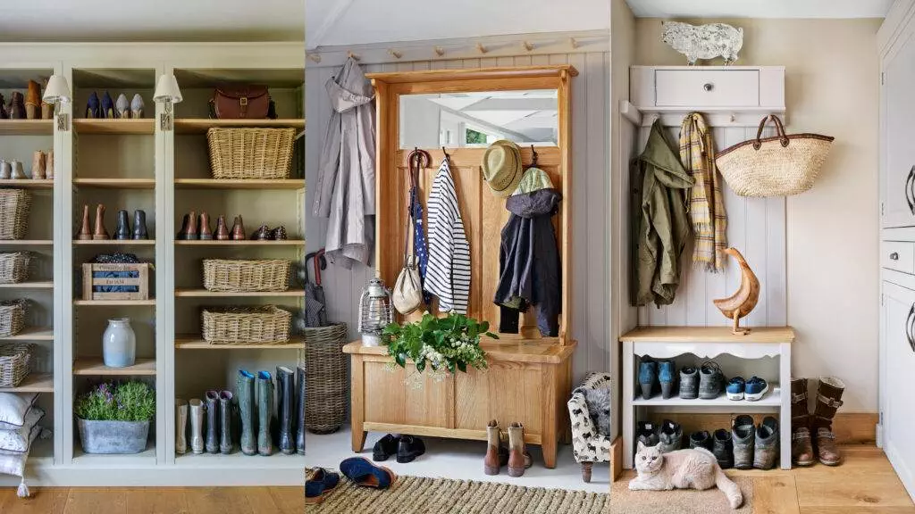 Small Mudroom Bench with Storage 3