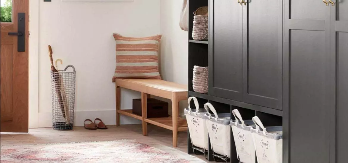 Wooden Bench for Mudroom