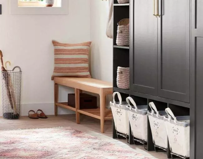 Wooden Bench for Mudroom