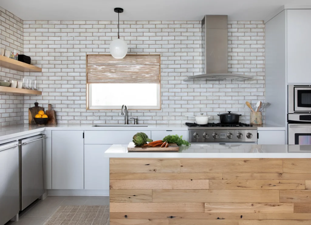 Farmhouse Kitchen Brick Backsplash 7